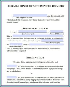 Sc Durable Power Of Attorney Form