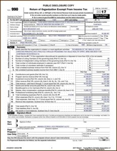 Schedule A Form 990 Ez 2017