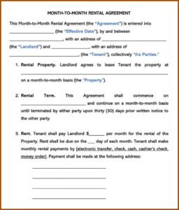 Short Term Tenancy Agreement Form
