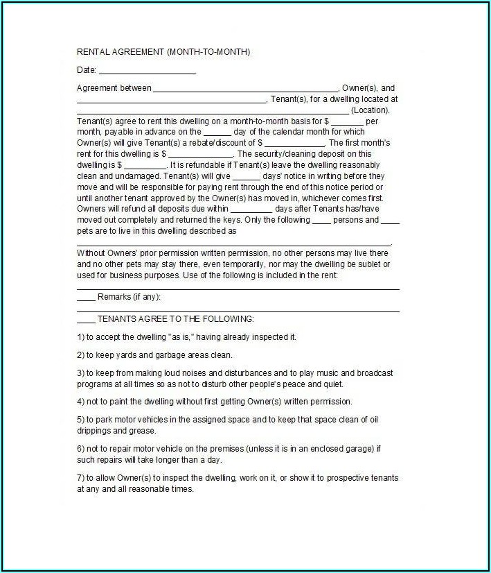 Simple Rental Lease Agreement Forms
