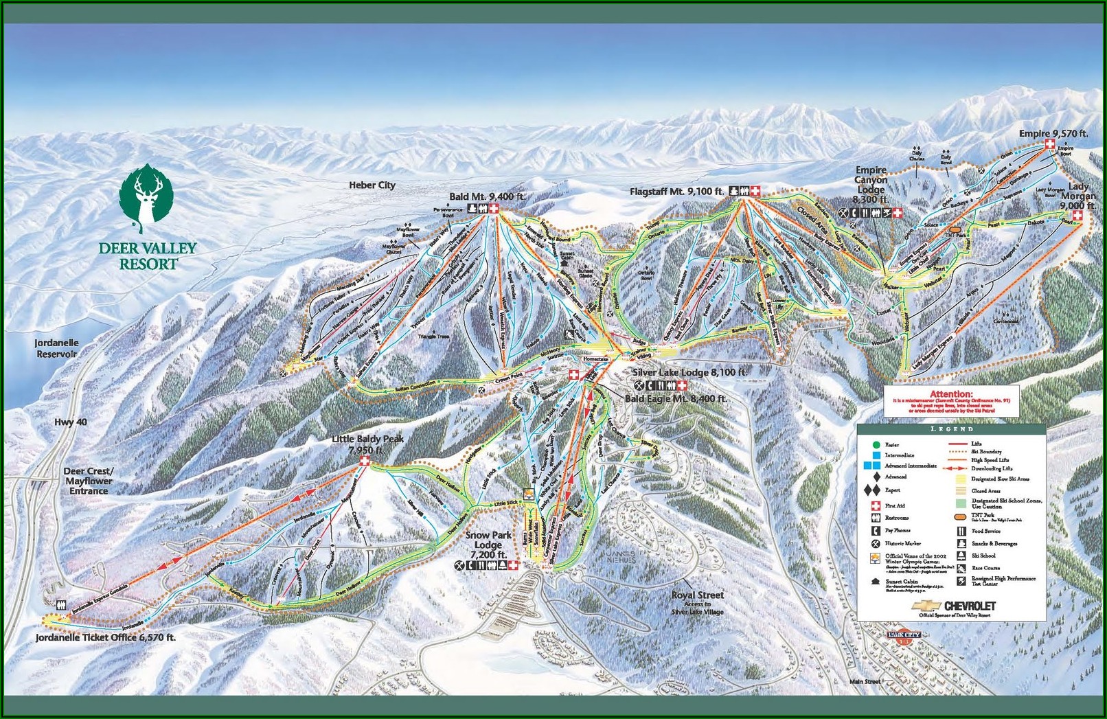 Ski Trail Map Posters