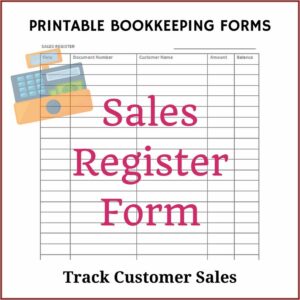 Small Business Bookkeeping Forms Printable