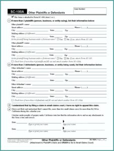 Small Claims Forms California