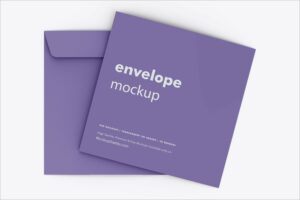 Square Envelope Mockup Free