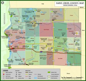 St Croix County Road Map