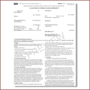 Standard Form Of Condominium Apartment Lease Rebny 2019