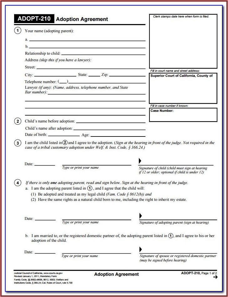Free Stepparent Adoption Forms Form Resume Examples yKVBJXMVMB