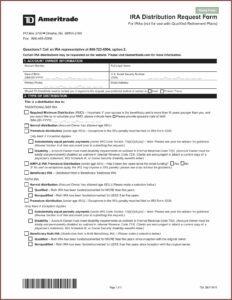 Td Ameritrade Ira Distribution Forms
