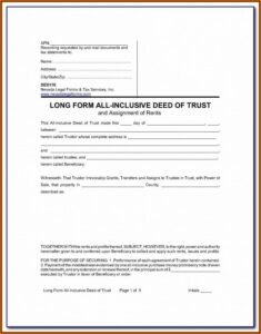 Tennessee Deed Of Trust Form