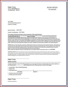 Texas Landlord Notice To Vacate Form