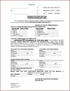Texas Motion To Enforce Divorce Decree Form
