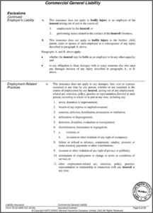 The Commercial General Liability Coverage Form Excludes Bodily Injury