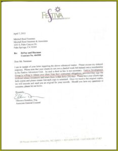 Timeshare Contract Cancellation Letter Template