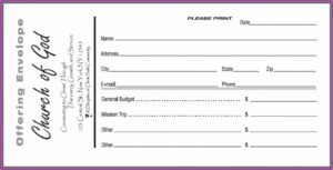 Tithe And Offering Envelope Printing
