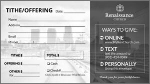 Tithes And Offering Envelope Design