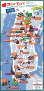 Tourist Map Of Nyc With Attractions Printable