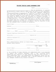 Truck Lease Agreement Form Pdf