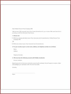 Trust Amendment Form Free