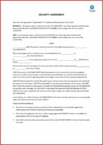 Ucc Security Agreement Template