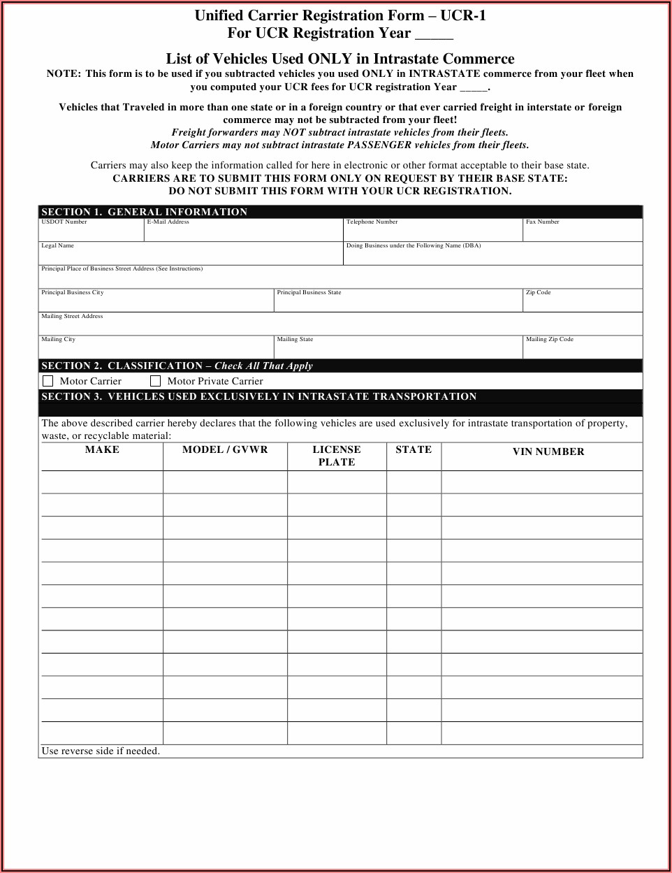 Ucr Carrier Registration Form