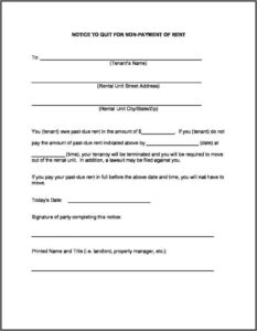 Unconditional Notice To Vacate Texas Form