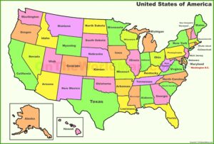 Us States And Capitals Map Puzzle