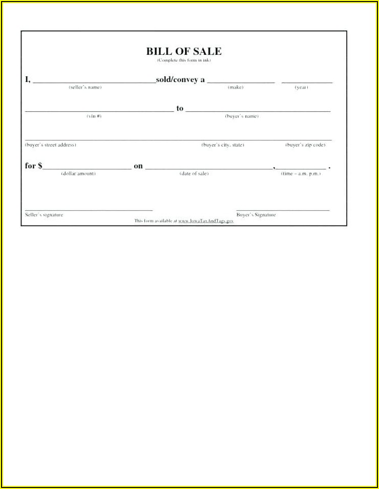 Used Car Invoice Template