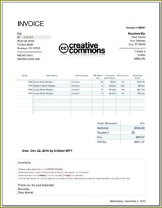 Used Car Receipt Template Australia
