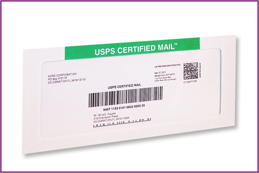 Usps Certified Mail Rates Large Envelope
