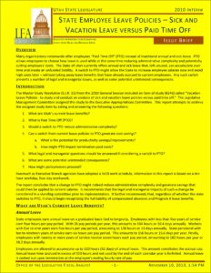 Vacation And Sick Time Policy Template