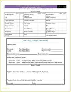 Vehicle Inspection Report Template Excel