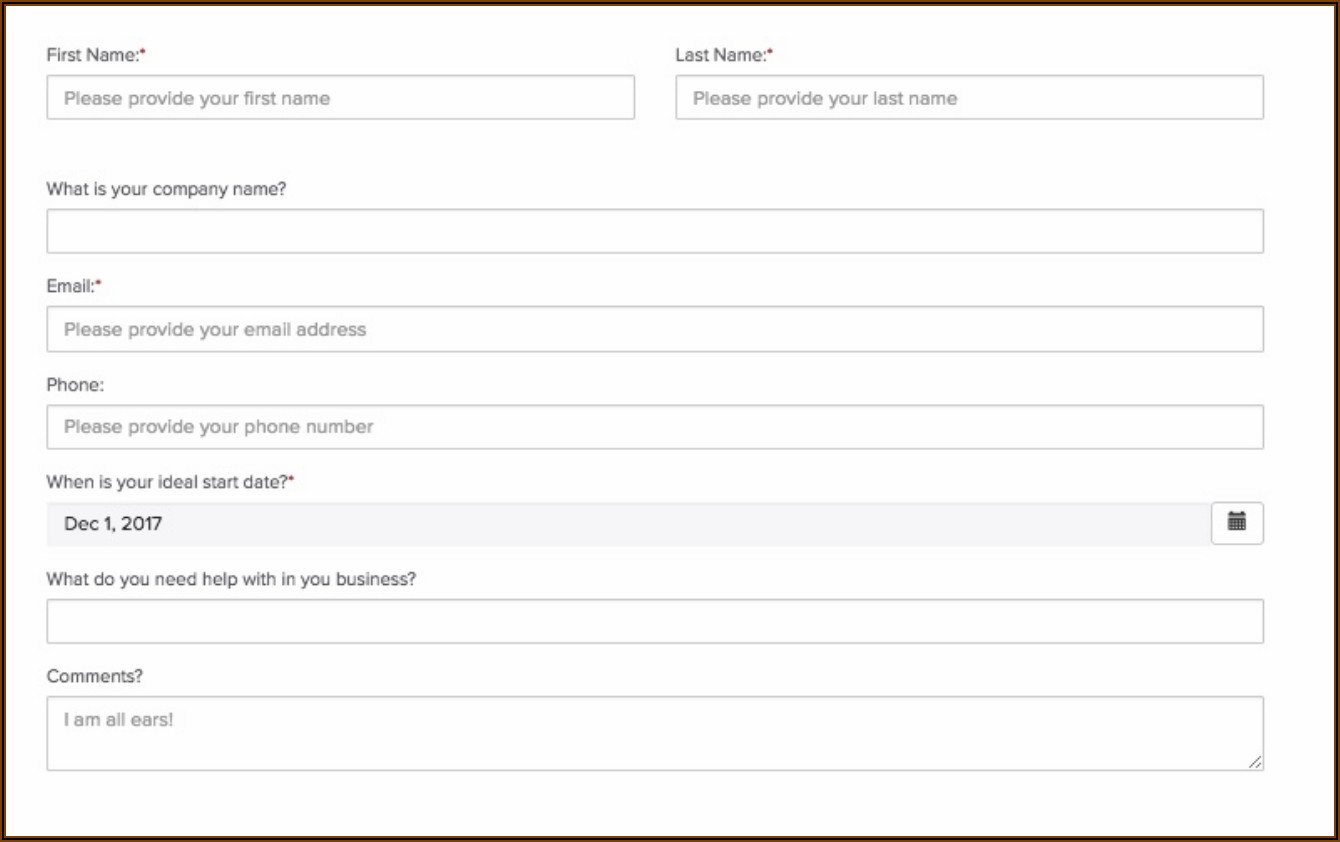 Virtual Assistant Client Intake Form Pdf