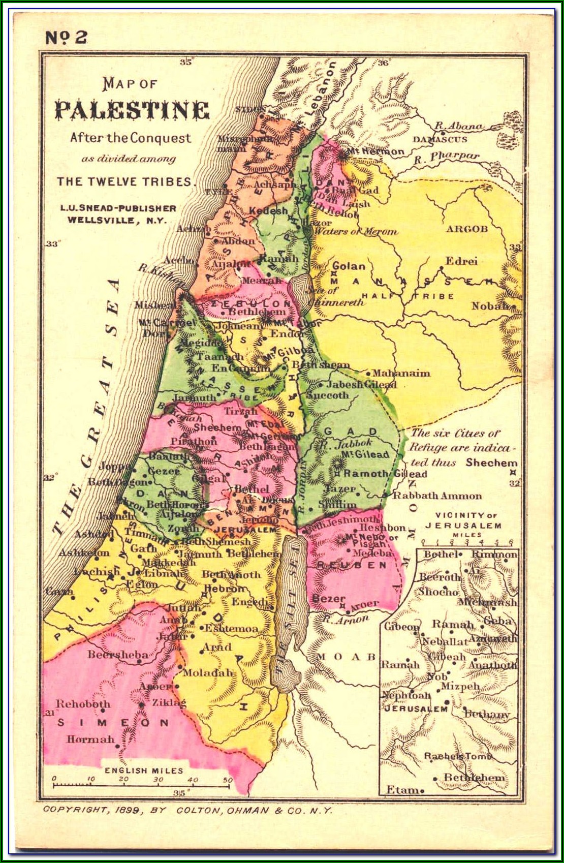 Wall Map Of Ancient Israel