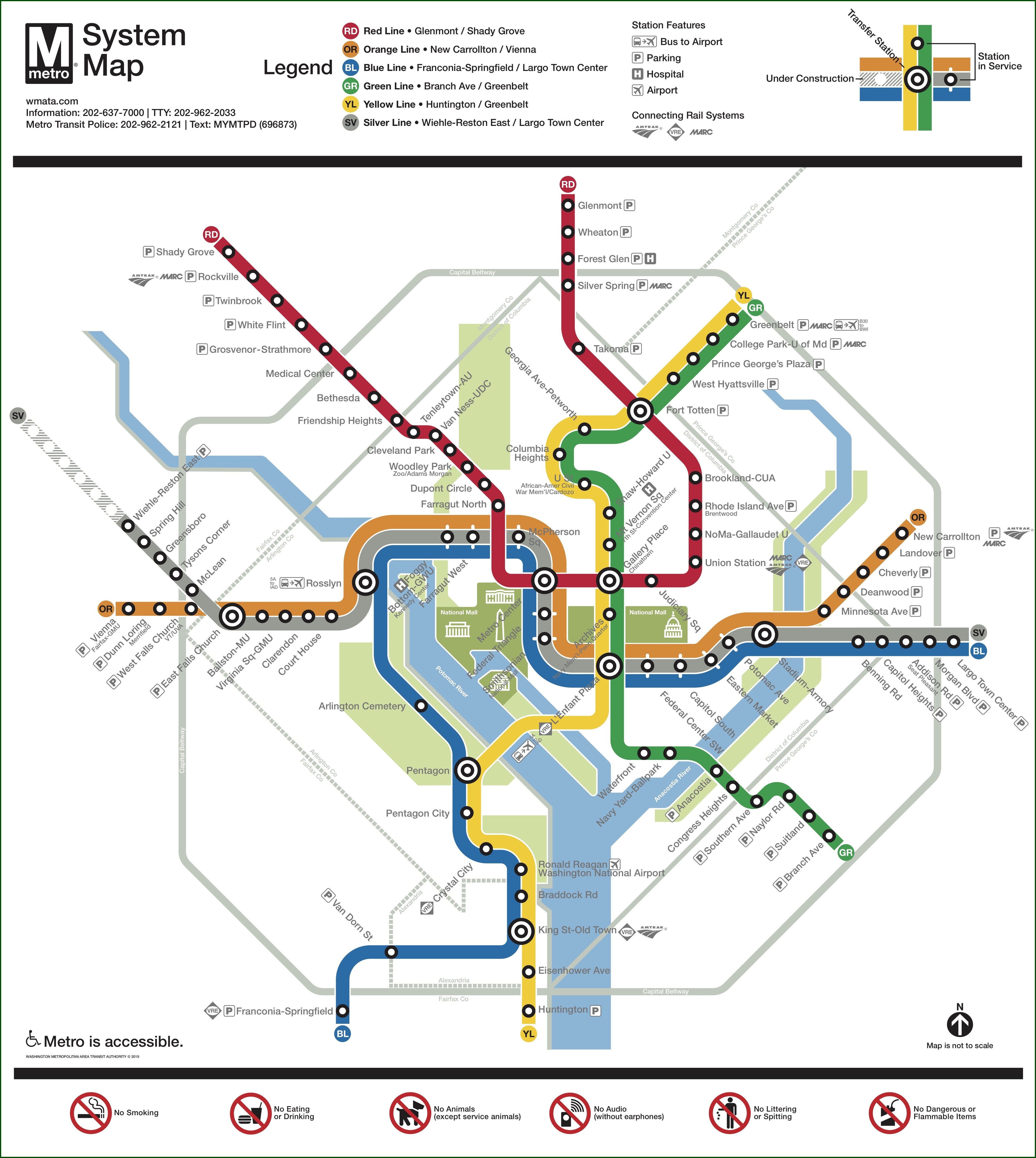 Washington Dc Metro Map 2019