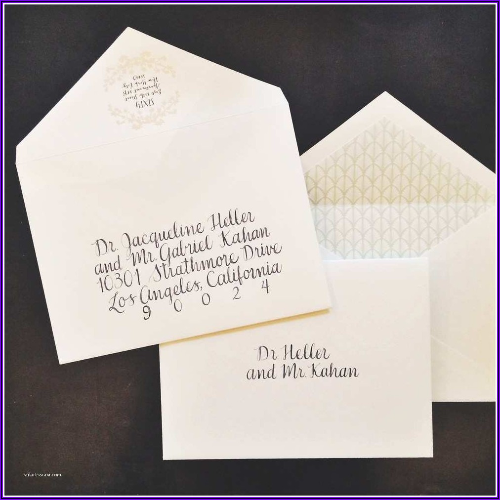 Wedding Invitations Inner And Outer Envelope Etiquette
