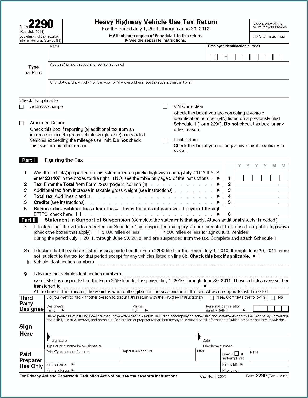 Www.irs.gov 2290 Form