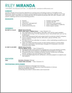 Yoga Teacher Resume Samples