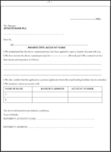Zenith Bank Corporate Account Opening Form Pdf