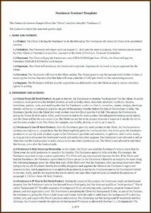 3rd Party Contract Template