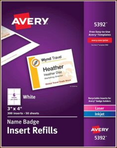 4x3 Name Tag Template