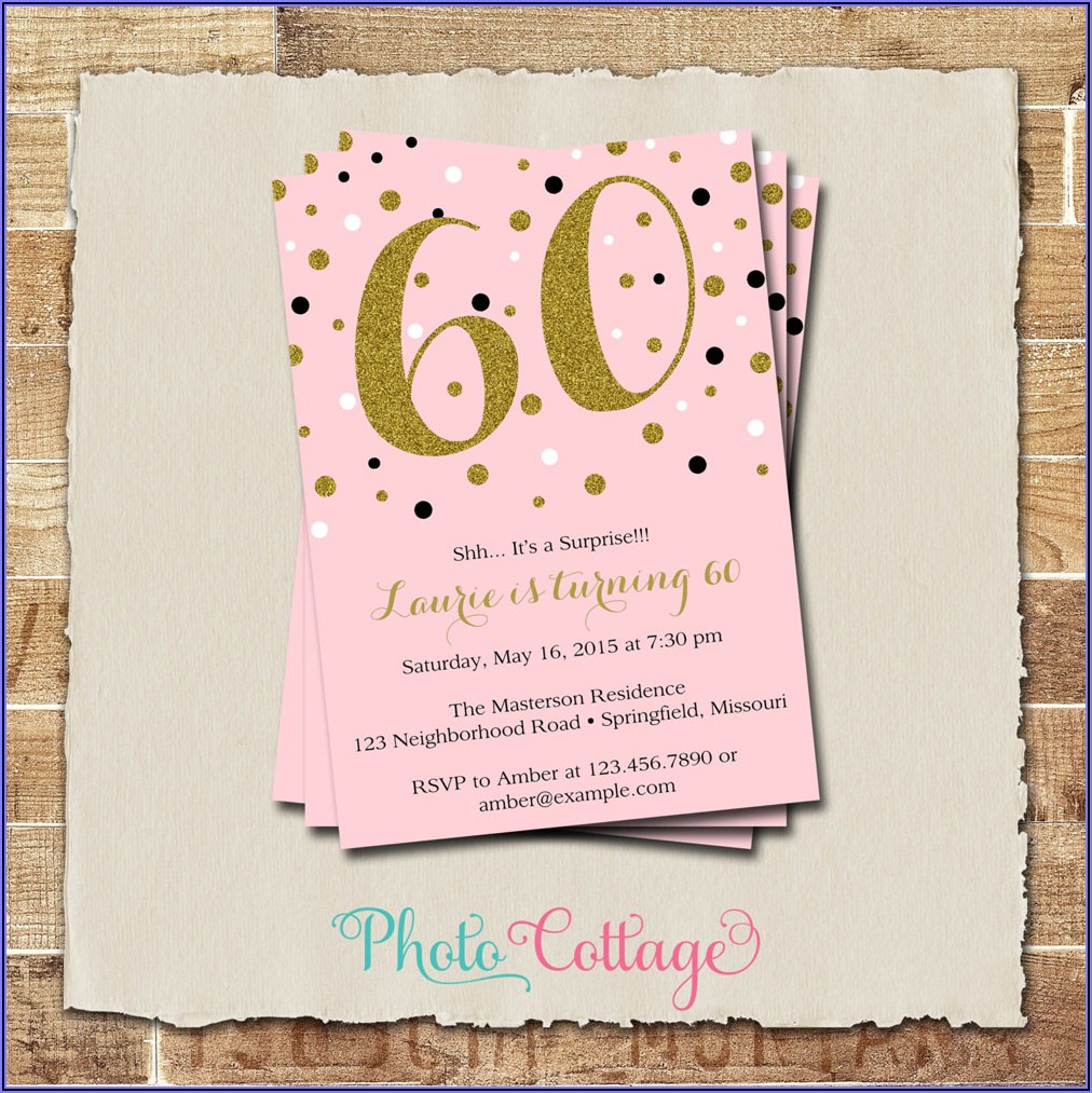 60th Birthday Invitation Wording For Her