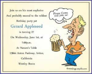 60th Birthday Invitation Wording Funny