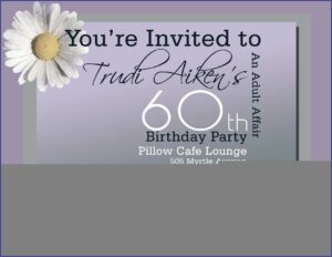 60th Birthday Invitation Wording Samples
