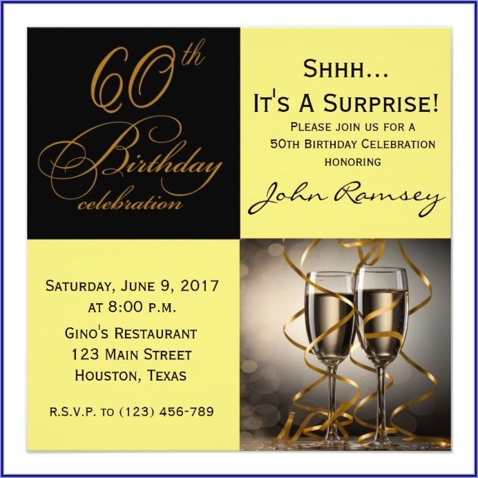 60th Birthday Party Invitation Wording Samples