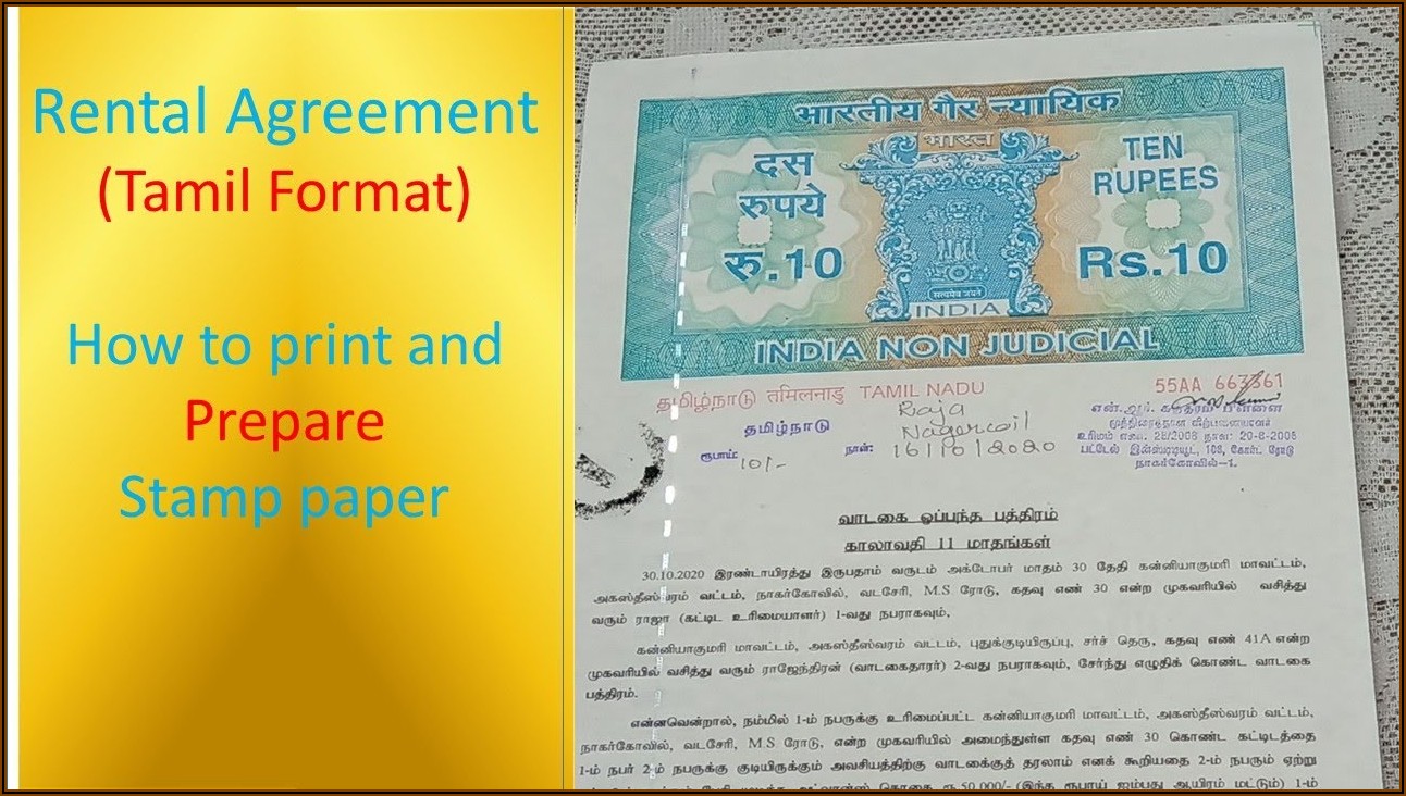 Agriculture Land Lease Agreement Format In Tamil