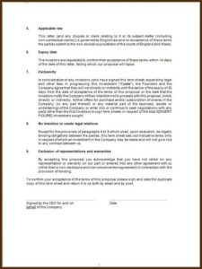 Angel Investment Term Sheet Template