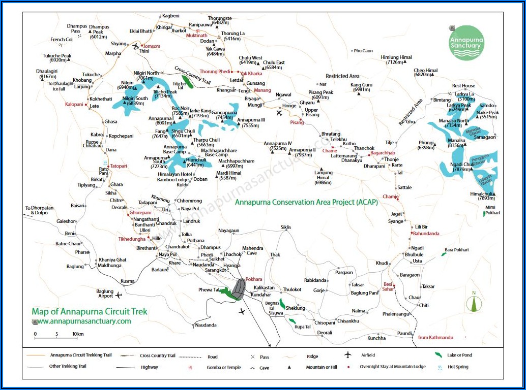Annapurna Trek Map