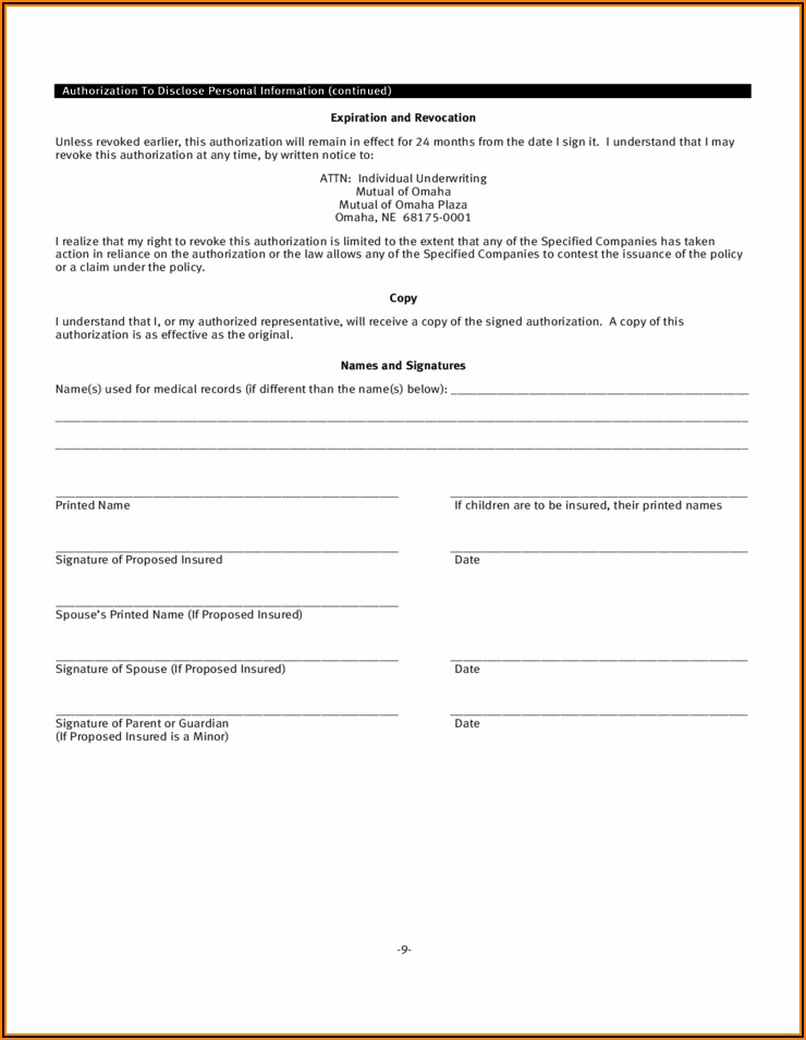 Application Form Template Free Download