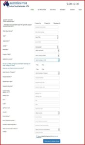 Australia Travel Visa Application Form