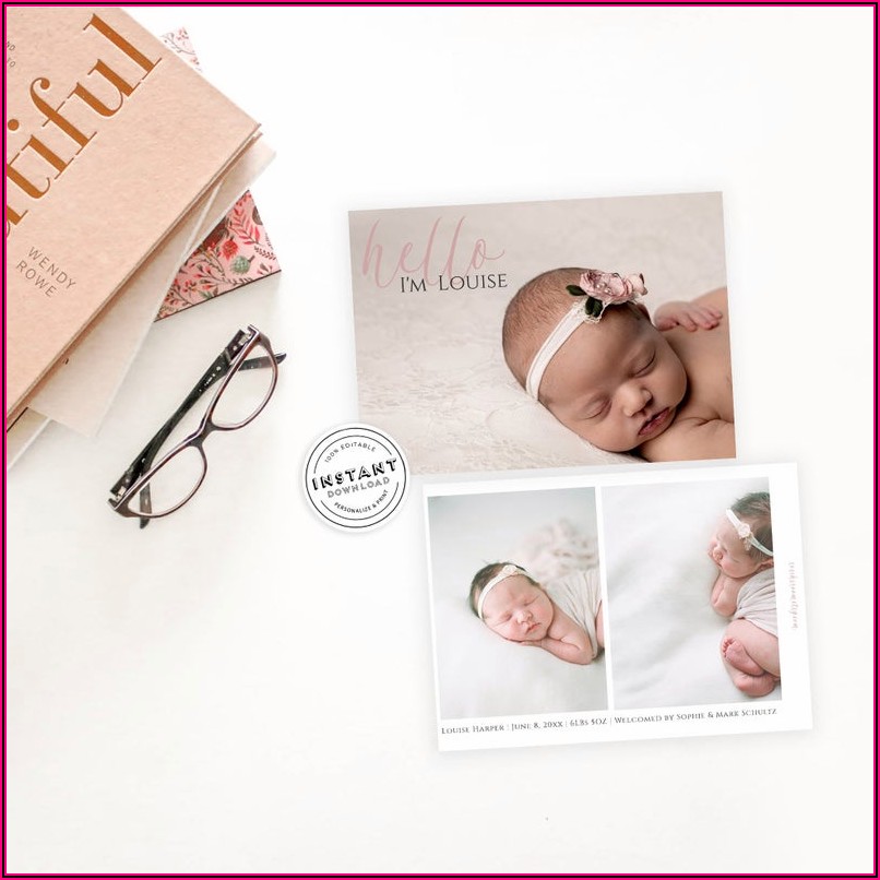 Baby Announcement Cards Etsy